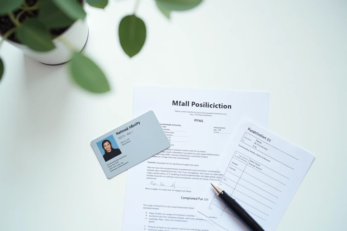 Documents nécessaires pour un transfert de courrier postal : pièce d'identité, justificatif de domicile et formulaire de réexpédition